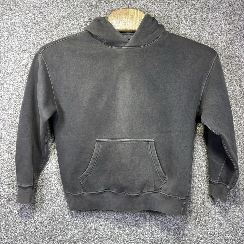 Abercrombie & Fitch Hoodie Mens XS Gray AF Essentials Fleece Pullover Sweatshirt